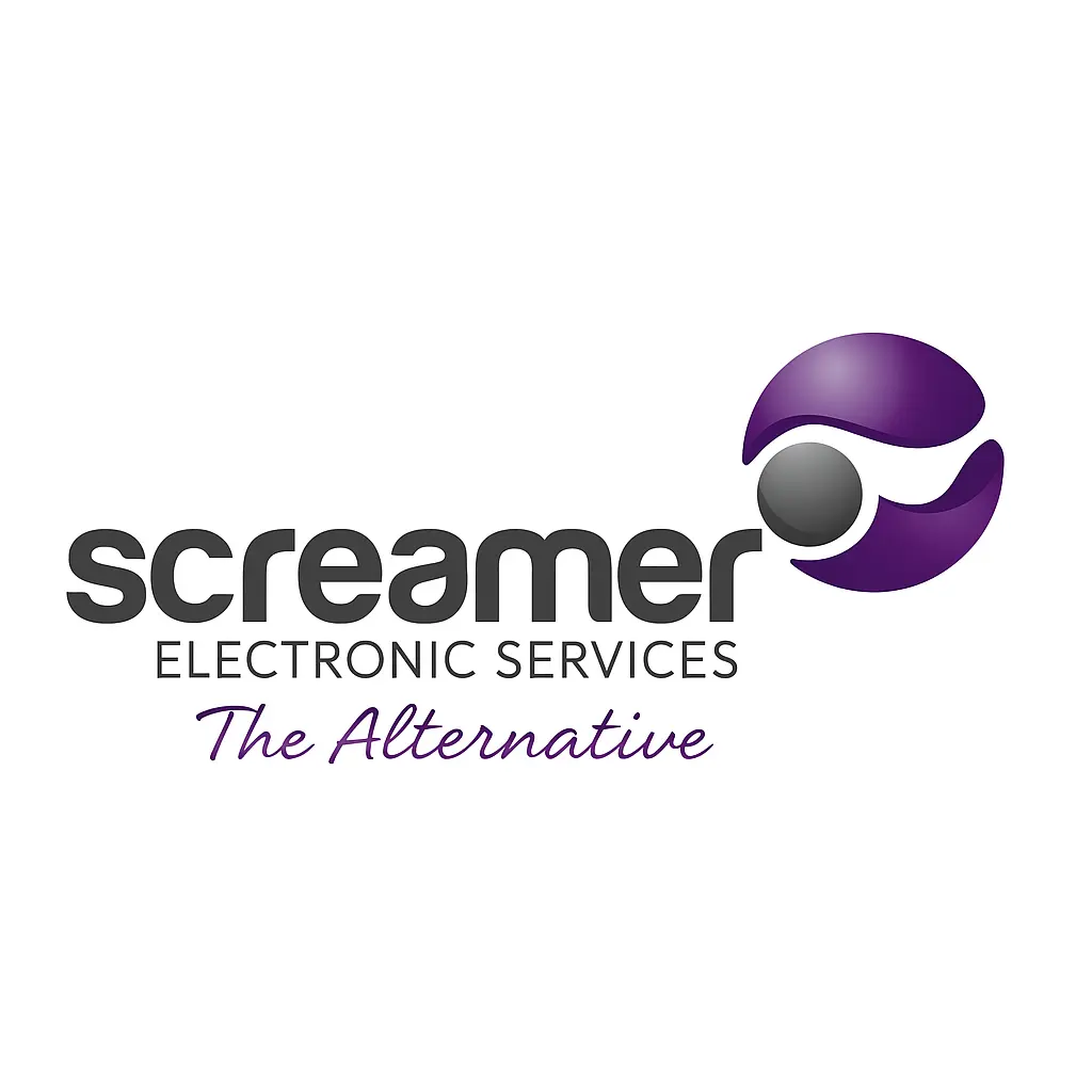 Fully refurbished telecom equipment ready for deployment Screamer Electronic Services logo – Telecom repairs, logistics, refurbishment, and spare parts provider in South Africa