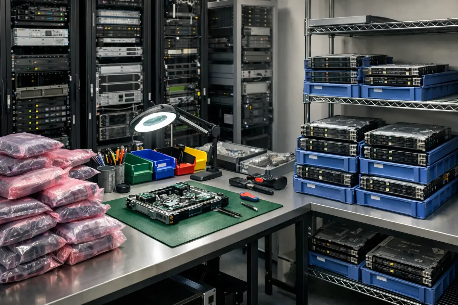 Telecom reverse logistics lifecycle showing recovery, refurbishment and redeploy-ready stock continuity