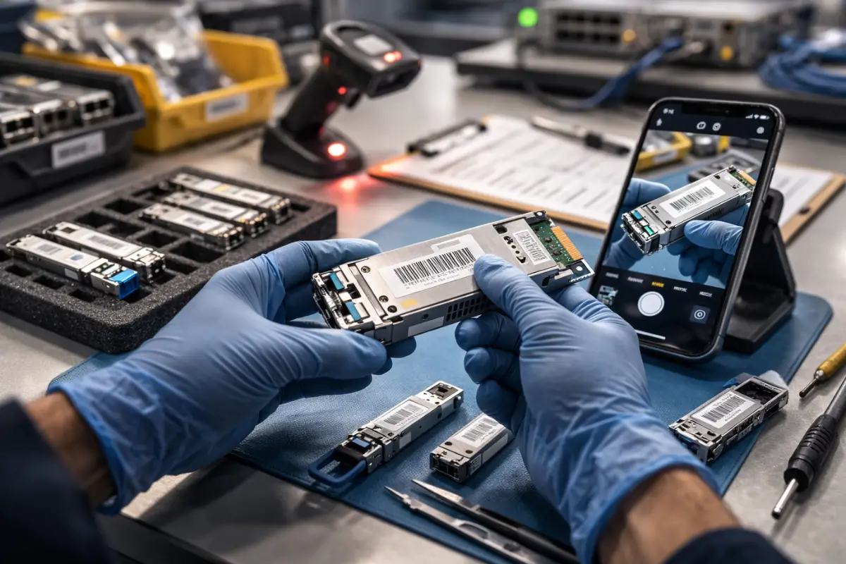 ESD-safe handling of sensitive telecom equipment during reverse logistics processing