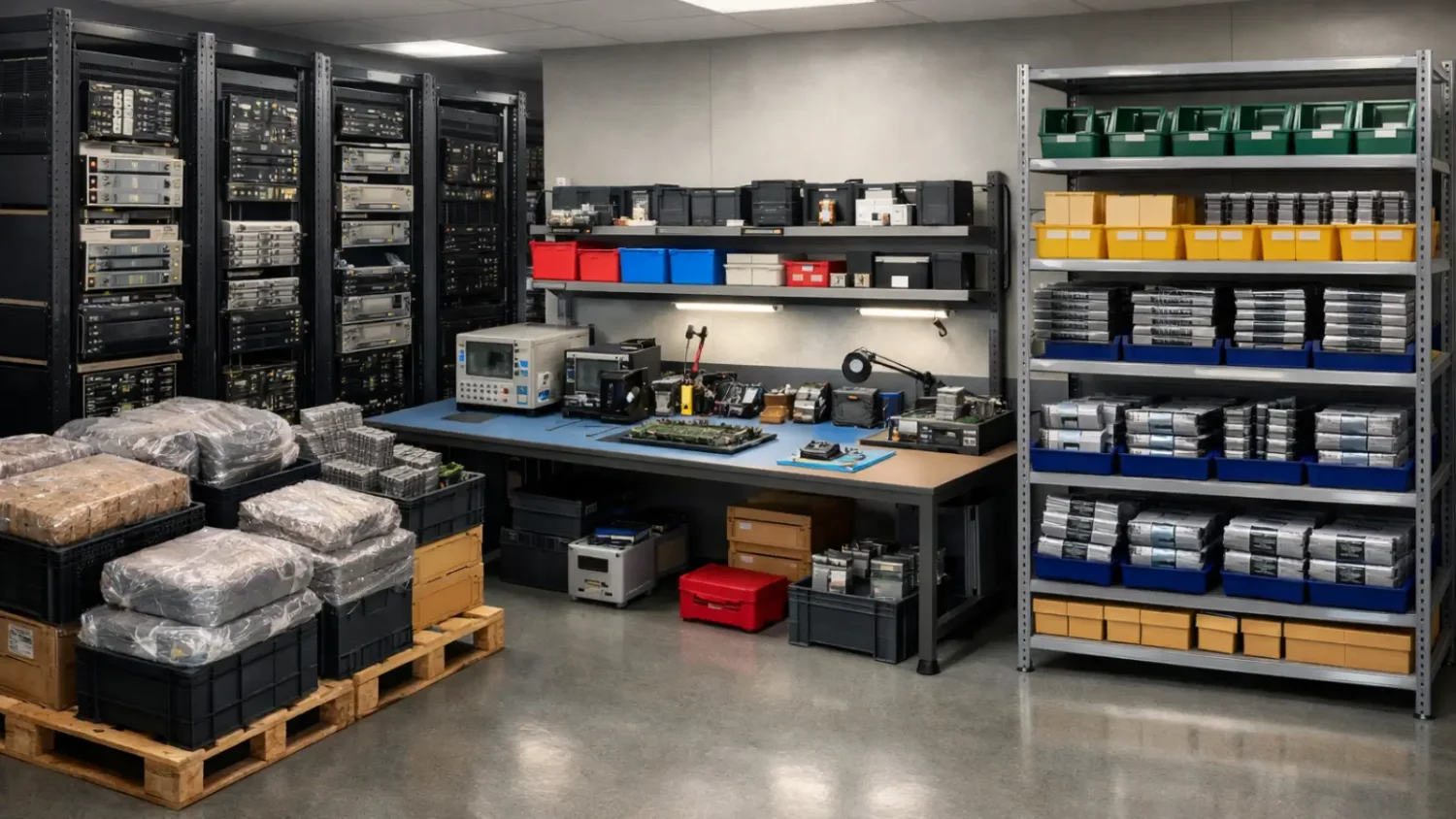 Telecom equipment lifecycle operations including recovery refurbishment and redeploy-ready stock